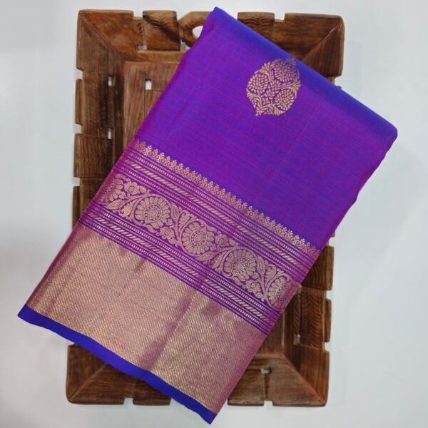 Royal Violet with Golden Zari (Dhant D/W Meena Butta)